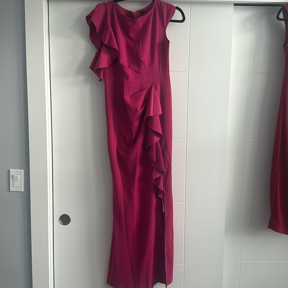 WOOSEA Pink High Neck Sleeveless Long Dress - Picture 2 of 5